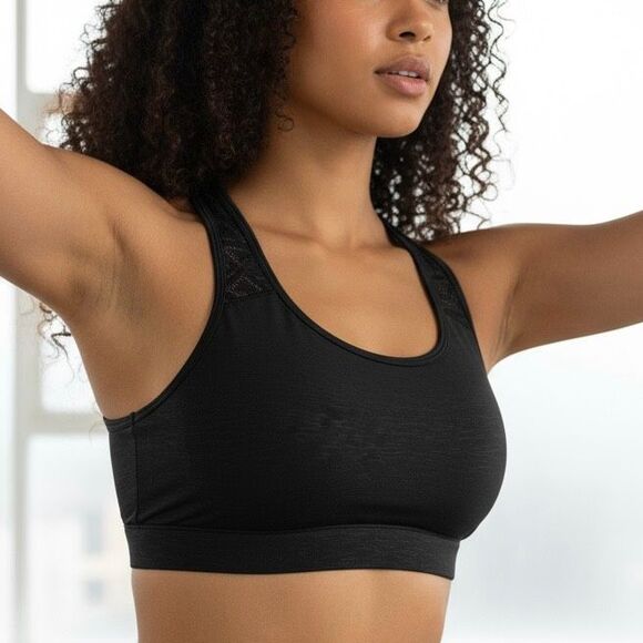 Zyia Active Black Racerback Sports Bra – Size Large - Picture 1 of 7